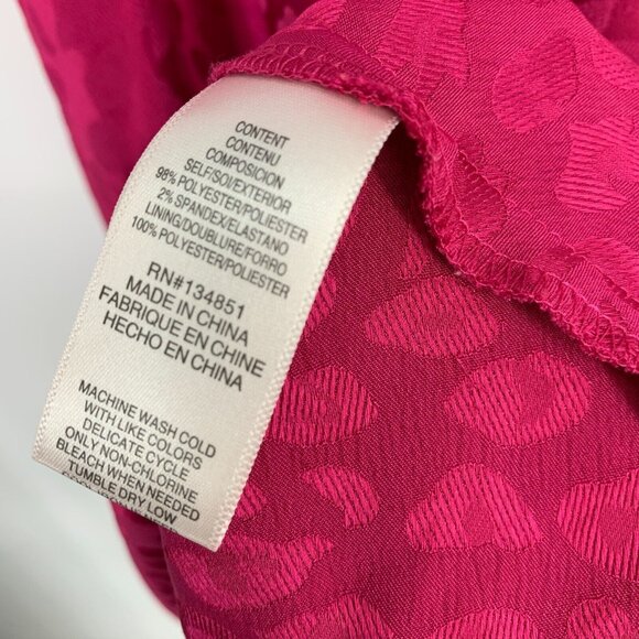 WAYF Slip Dress Elvira Midi Pink Leopard Print Sleeveless - Picture 13 of 16